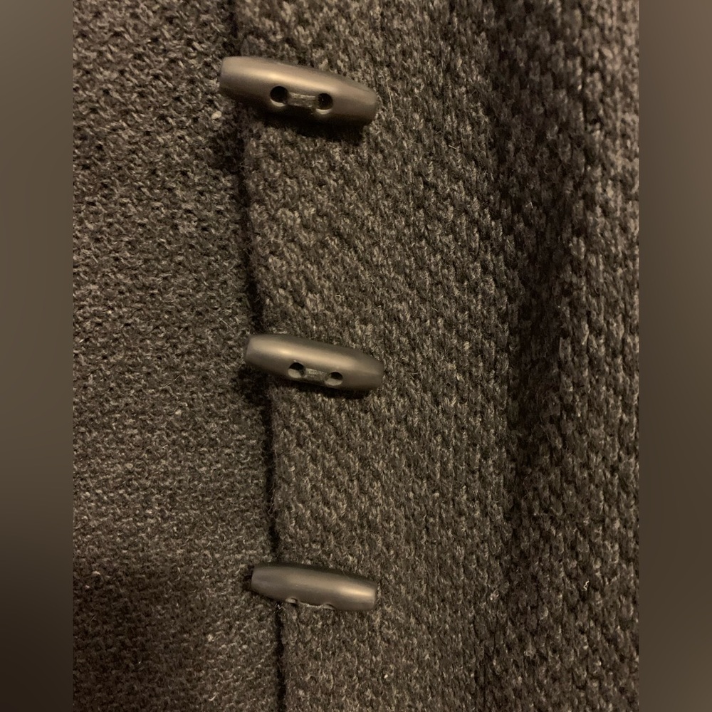 Merona Knit Long Gray Sweater with Hood - Picture 3 of 5